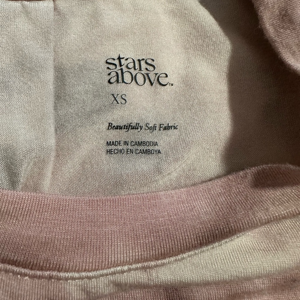 Stars Above Pink Tie Dye Short Sleeve Sleep T-Shirt Tunic Dress - Picture 9 of 10